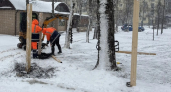 В Кирове на месте будущей Аллеи Славы начали устанавливать ограждение