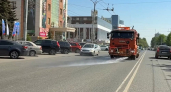 В Кирове из-за аномальной жары дорожные службы бросились охлаждать асфальт