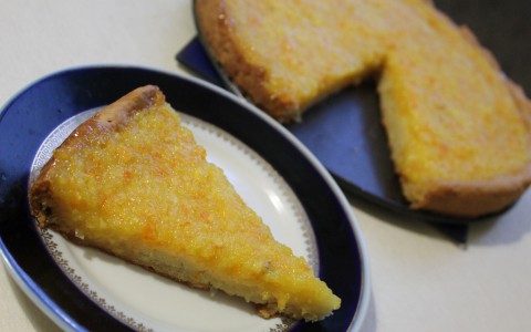 Яркий десерт: открытый цитрусовый пирог