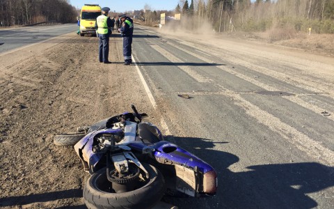 В Кирове случилась первая авария в этом году с участием мотоциклиста