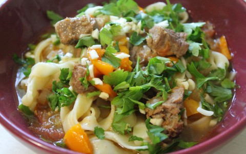 Вкуснейший лагман: хоть на первое, хоть на второе!