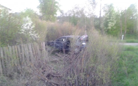 В Стрижах иномарка угодила в кювет: пьяная женщина с ребенком сбежала с места происшествия