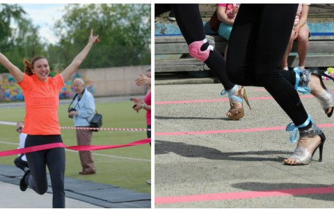 Забег на шпильках: падения, прыжки в мешках и байкер-шоу