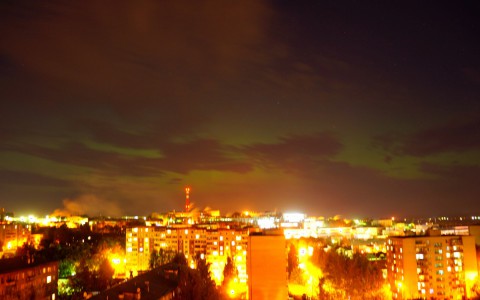 Кировчане вновь наблюдали полярное сияние