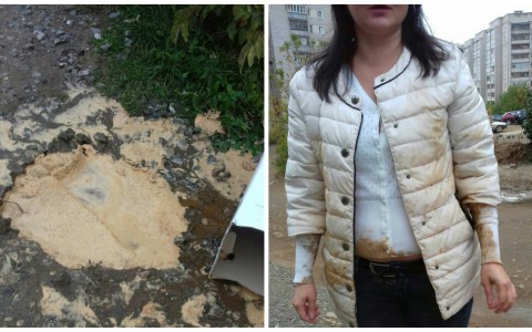 В Кирове девушка по грудь провалилась в яму с водой