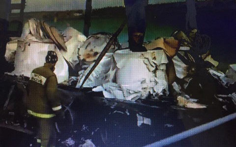 На кировской трассе сгорела фура с украинскими номерами