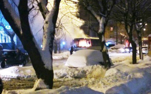 В Кирове на ходу загорелся автобус 46 машрута