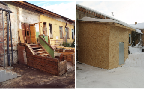 После публикации жильцам дома Ленина возвели новый подъезд