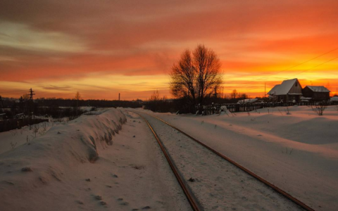 Интересные фото за неделю: алый закат и прекрасный Киров в -30°C