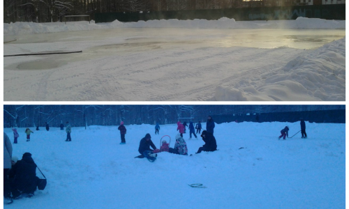 У Дворца пионеров открылся бесплатный каток