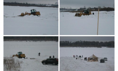 В Кировской области при подготовке крещенской купели трактор провалился под лед