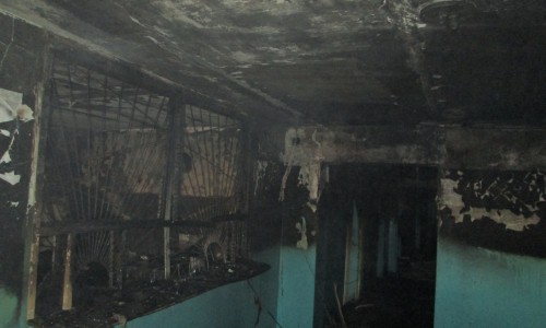 В Кирове сгорел цех фанерного комбината