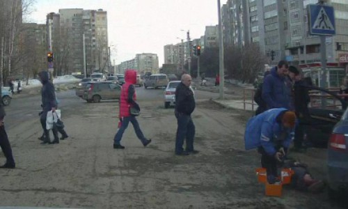 В Кирове водитель иномарки не заметил, что сбил женщину