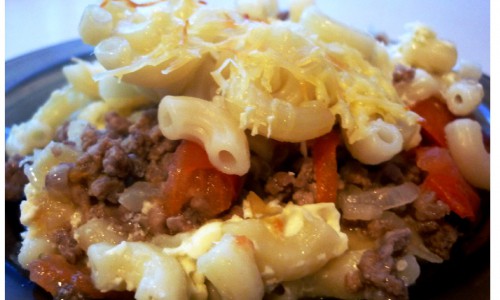 Запеканка для любителей макарон