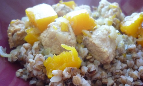 Мясо тушеное с тыквой и тимьяном