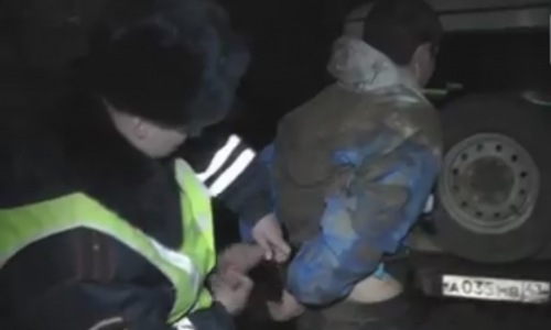 Видео: нетрезвая компания молодых людей, катавшаяся по Кирову на «девятке», пыталась подраться с инспекторами ДПС