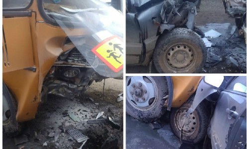 В Кировской области столкнулись «Шевроле Нива» и автобус с детьми: пострадали трое
