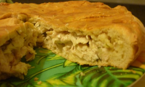 Куриный пирог с соусом Бешамель