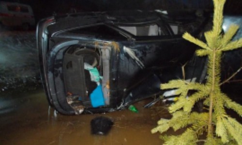 В Котельничском районе «двенадцатая» вылетела в кювет и перевернулась