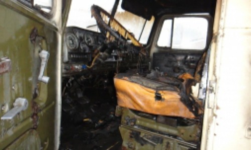 В Кировской области на ходу загорелся большегруз