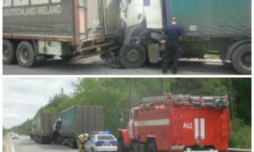 В Кировской области столкнулись две фуры