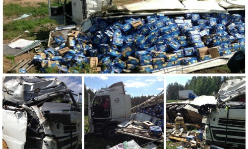 В Кировской области в кювет «улетела» фура с бананами: пострадал пассажир грузовика