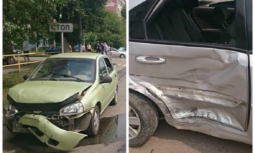 В Кирове иномарка столкнулась с отечественным авто: есть пострадавшие