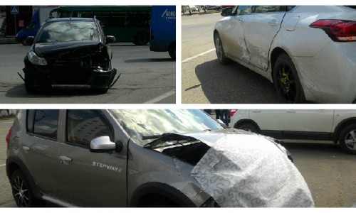 ДТП на Октябрьском проспекте: столкнулись три иномарки