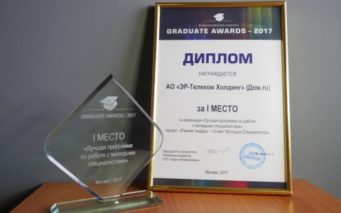 «Дом.ru» получил награду за работу с молодыми специалистами
