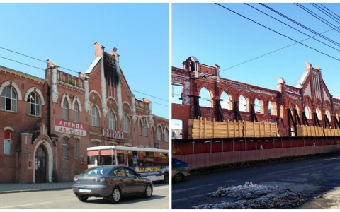 От здания бывшего торгового центра "Фабрика" остался только фасад