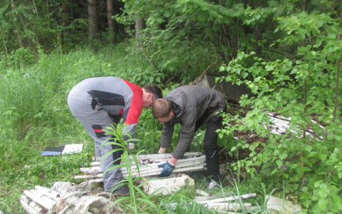 В Костино нашли несанкционированную свалку с опасными отходами