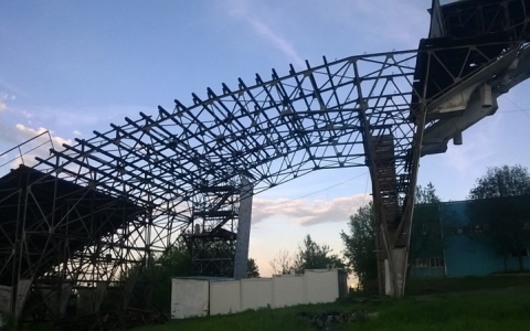 На Филейке начали разбирать трамплин