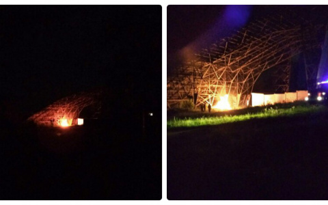 Неизвестные едва не спалили трамплин на Филейке