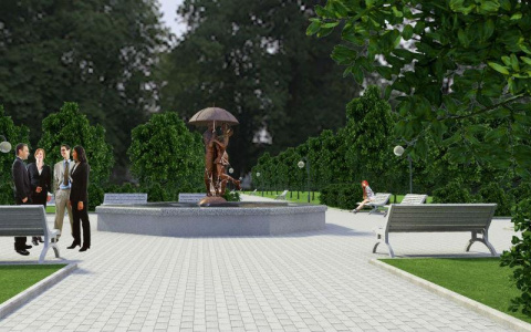 В Кирове установят фонтан «Влюбленные под зонтом»