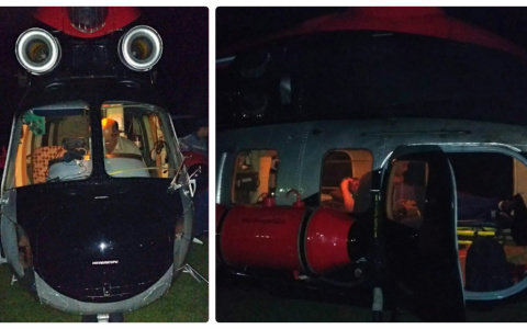 В Котельниче вертолет санавиации приземлился в городском саду