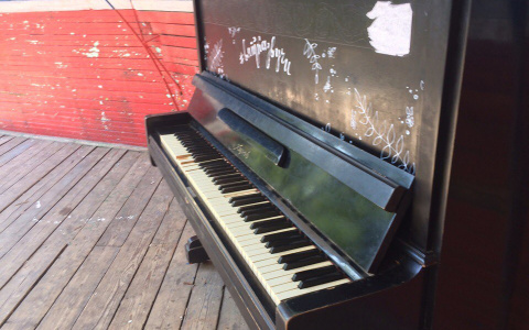 В центре Кирова сломали пианино в парке и разбили фонари на набережной