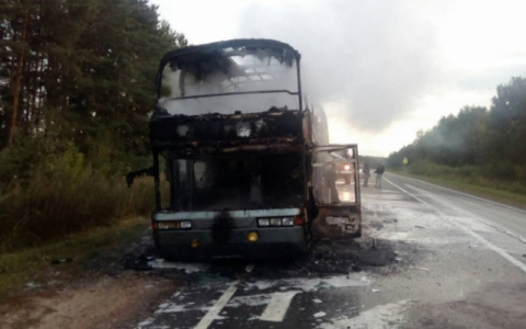 Что обсуждают: сгоревший автобус и штраф за причинение боли полицейскому