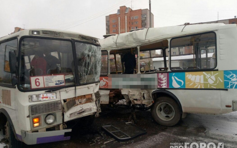 В Кирово-Чепецке столкнулись два автобуса: пострадали восемь человек