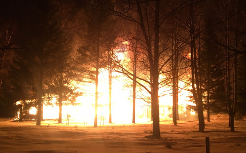 В Кировской области произошел серьезный пожар