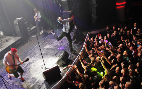 На концерте "Пошлой Молли" в Кирове фанаты лезли на сцену, срывали колонки и укусили охранника