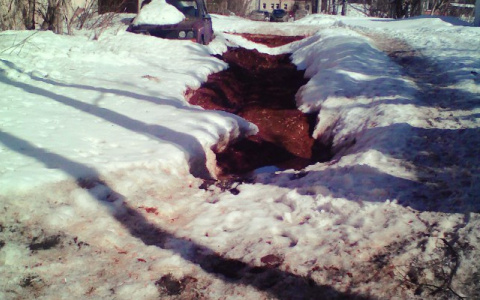 "Грязи по самые уши": кировчане не знают, как из-за глины добраться до подъезда дома