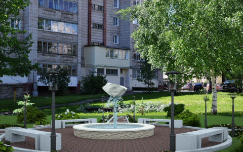 В Кирове начали устанавливать фонтан «Парящий камень»