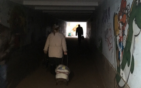 Фото дня: в Кирове нашли тоннель страха для первоклассников