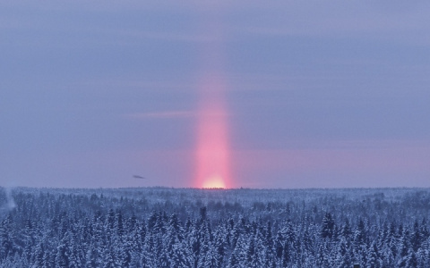 В Кировской области сфотографировали "верхний световой столб"