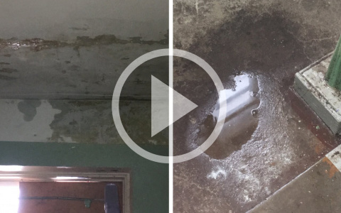 Обрушенный фасад, дырявые крыши и сбитые козырьки: последствия чистки кровель в Кирове