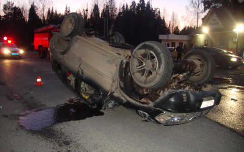 В Кировской области перевернулся Nissan Patrol: пьяный водитель не справился с управлением