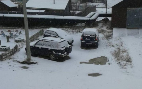 На севере Кировской области выпал снег