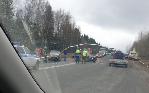 Лобовое ДТП на трассе Киров-Слободской: на месте работают все оперативные службы