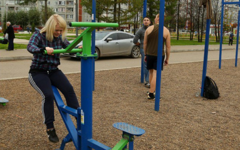 В парке Гагарина в Кирове поставили новый спортивный комплекс