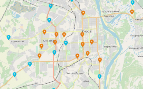 Опубликована карта всех камер фиксации нарушений ПДД по Кировской области